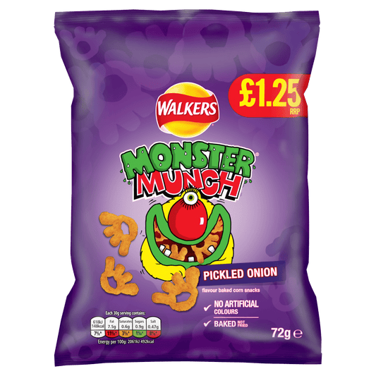 Walkers Monster Munch Pickled Onion 72g