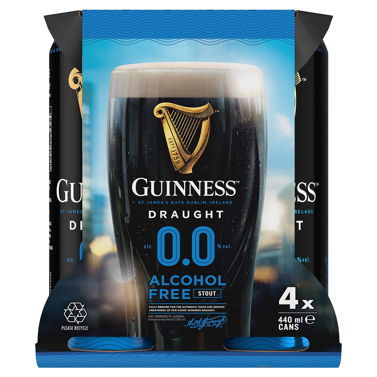Guinness Draught 0.0 Alcohol Free 4x440ml