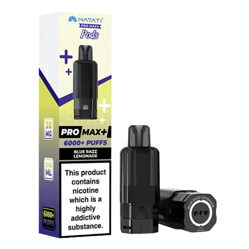 Hayati Pro Max+ 6000+ Puffs Blue Razz Lemonade Pods