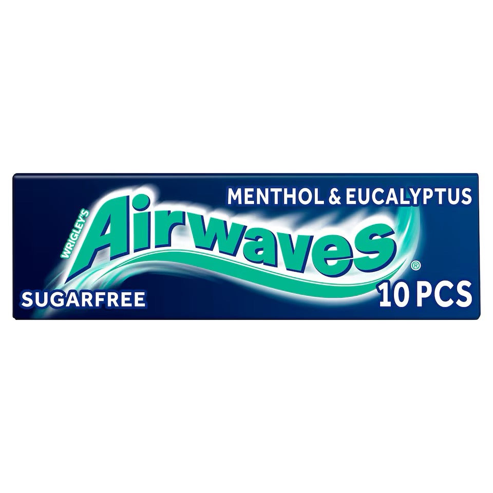 Wrigley’s Airwaves Menthol & Eucalyptus Chewing Gum 14g (GUM)