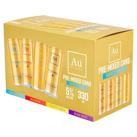 AU Vodka Cans Variety Pack 8x330ml