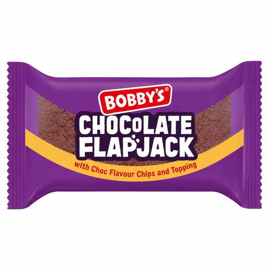 Bobby’s Chocolate Flapjack with Choc Flavour Chips and Topping 90g