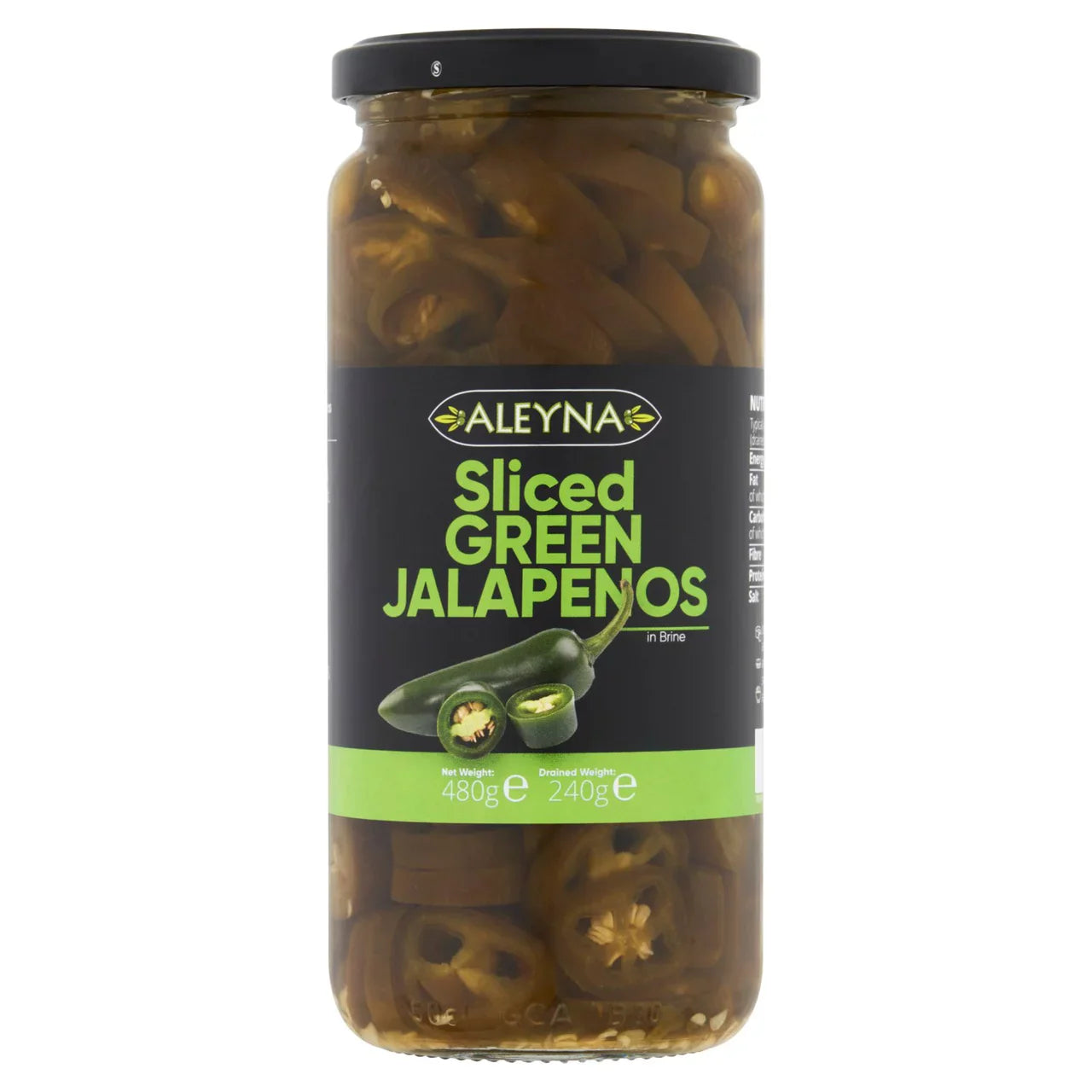 Aleyna Sliced Green Jalapenos 480g