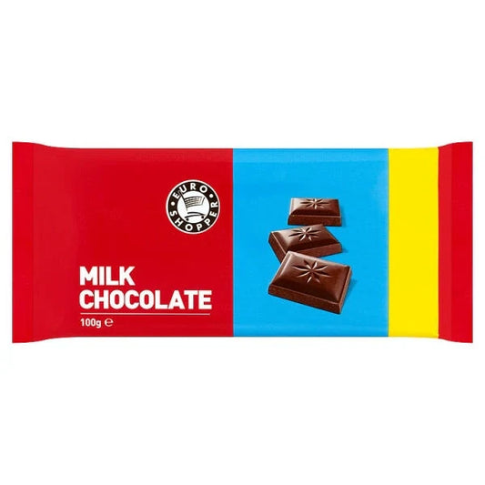 Euro Shopper Milk Chocolate Block 100g (CONFECTIONERY)