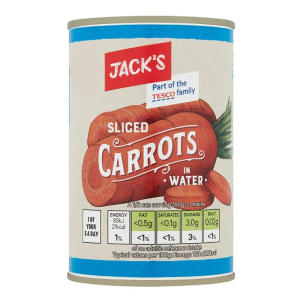 Jack's Sliced Carrots 300g