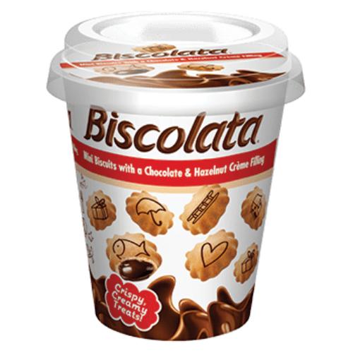 Biscolata Mini Biscuits Milk Chocolate & Hazelnut Creme Filling 100g (CONFECTIONERY)