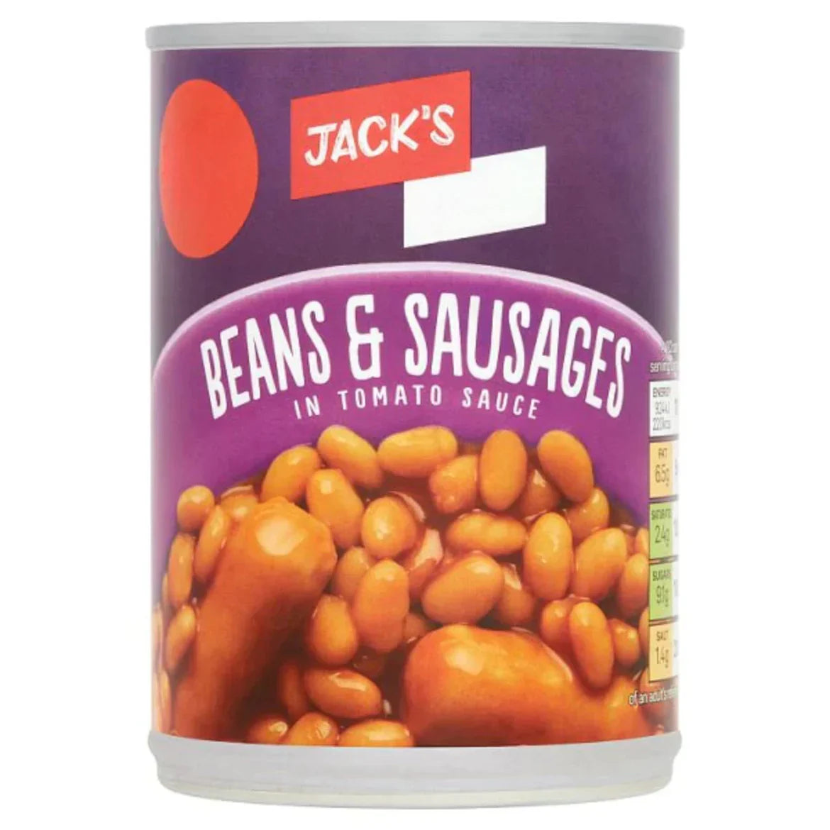 Jack's Beans & Sausages 395g
