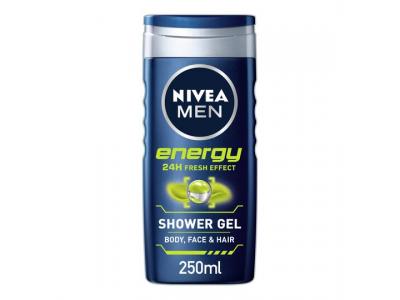 Nivea Men Energy Shower Gel 250ml (HOUSEHOLD)